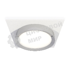 Комплект встраиваемого светильника Ambrella light XC8061003 SWH/PSL белый песок/серебро полированное GX53 (C8061, N8118)
