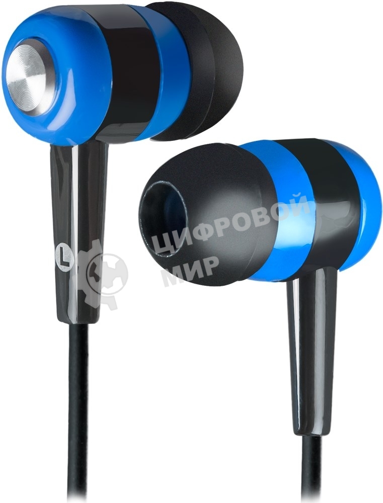 Наушники Defender Basic-616 черный/синий кабель 1,1 м