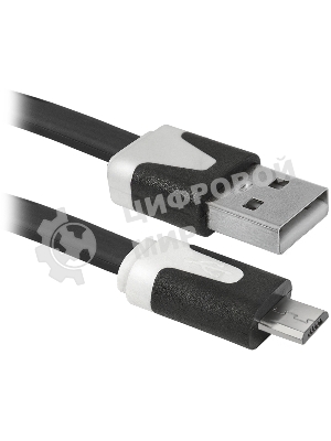Кабель Defender USB08-03P USB2.0 AM-MicroBM, 1.0м