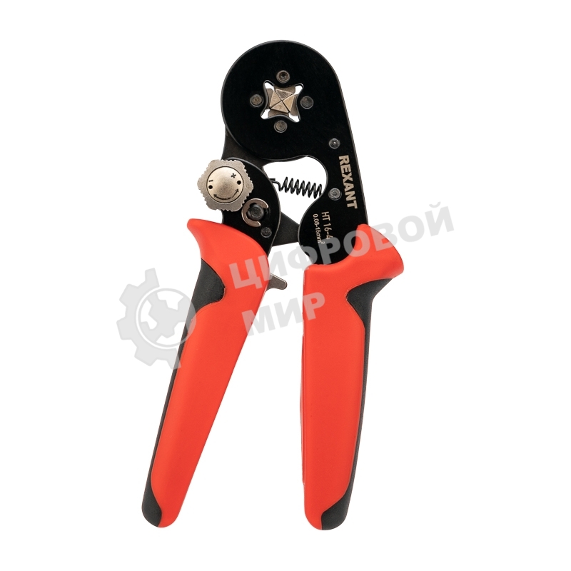 Кримпер Rexant HT 16-4 для обжима штыревых наконечников 0.08-16.0 мм² с регулятором прижимного усилия