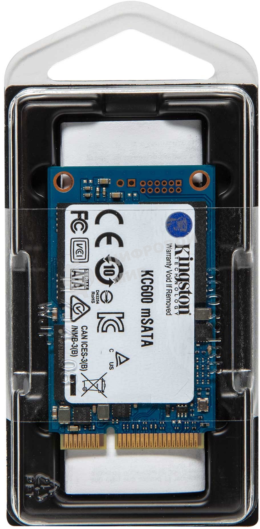 Накопитель SSD Kingston KC600, 256Gb, mSATA, R/W 550/500