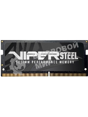 Оперативная память Patriot Viper Steel, DDR4, 8GB (1x8GB), 3200MHz, CL22, с радиатором, черный, SO-DIMM