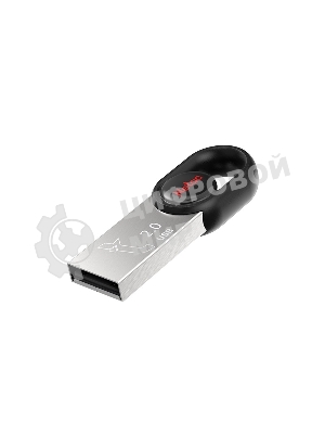 Флешка USB Netac UM2 (NT03UM2N-016G-20BK), 16Gb, USB 2.0, R/W 100/40, серебристый/черный