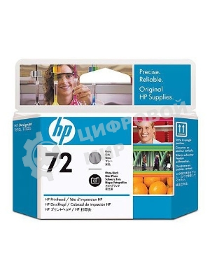 Печатающая головка HP №72 C9380A фото черный/серый печатающая головка для HP DJ T1100/T610