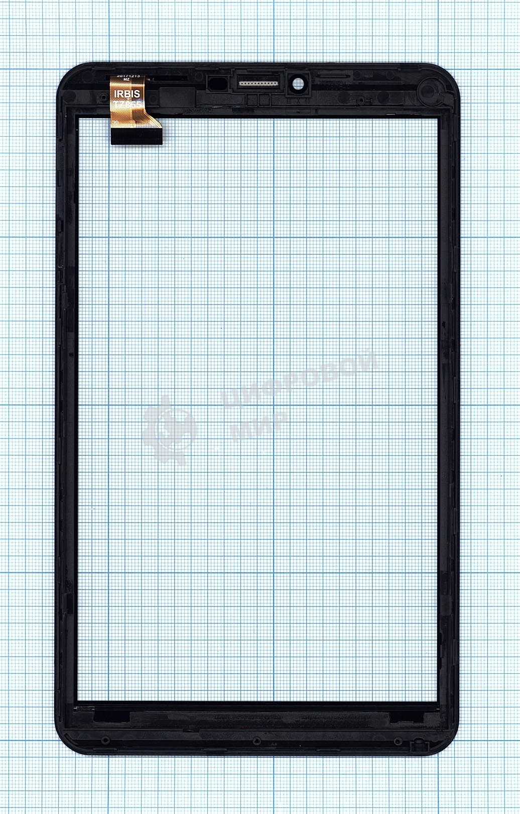 Сенсорное стекло (тачскрин) для Irbis TZ855, черное с рамкой