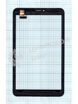 Сенсорное стекло (тачскрин) для Irbis TZ855, черное с рамкой