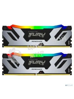 Оперативная память Kingston Fury Renegade, DDR5, 96Gb (2x48GB), 6000MHz, CL32, DIMM, с радиаторами, cеребристый/черный