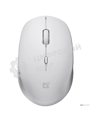 Мышь беспроводная Defender Auris MB-027 белый, 1600 dpi, радиоканал, USB, кнопки - 4