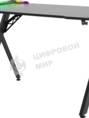Стол игровой Defender Adamant полка, подвесы, черный, МДФ, RGb