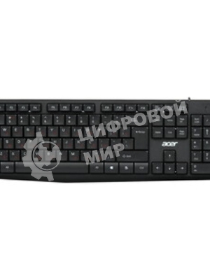 Комплект клавиатура+мышь Acer OMW141 проводной, USB, 1200 DPI, чёрный