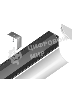 Алюминиевый профиль угловой круглый Ambrella 15.7*15.7 для светодиодной ленты до 9,78мм
