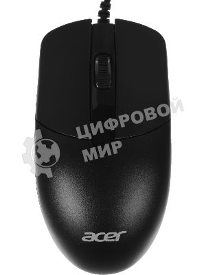 Мышь проводная Acer OMW300 черный, 1200 dpi, USB, кнопки - 3