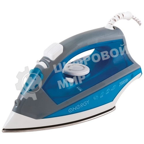 Утюг Energy EN-328 голубой, 2000 Вт, 18 г/мин, 220 мл