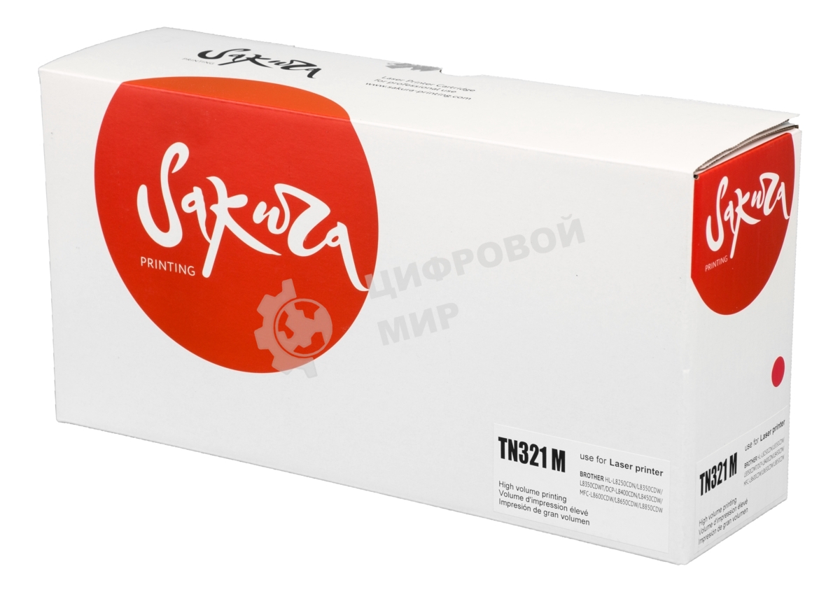 Картридж лазерный Sakura TN321M для Brother HL-8250/8350, DCP-8400/8450, MFC-8650, пурпурный, 1 500к.