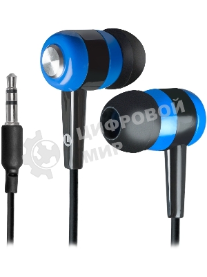 Проводные наушники Defender Basic 616 черный/синий, внутриканальные, Jack 3.5 мм