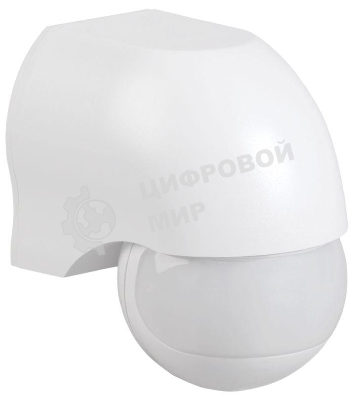 Детектор движения ДД 010 1100Вт угол. обз. 180град. IP44 бел. IEK LDD10-010-1100-001