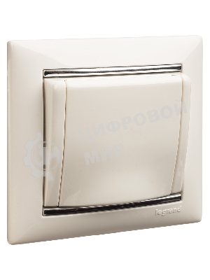 Розетка Valena с заземлением с крышкой (белая)