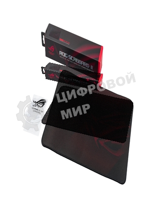 Игровой коврик для мыши ASUS ROG Scabbard II medium (360 x 260 x 3 мм, резина, тканый материал, cиликон, 90MP02H0-BPUA00)