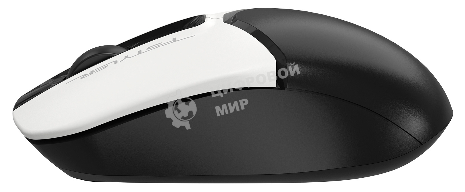 Мышь беспроводная A4Tech Fstyler FB12 белый/черный, 1200 dpi, радиоканал, Bluetooth, USB, кнопки - 3
