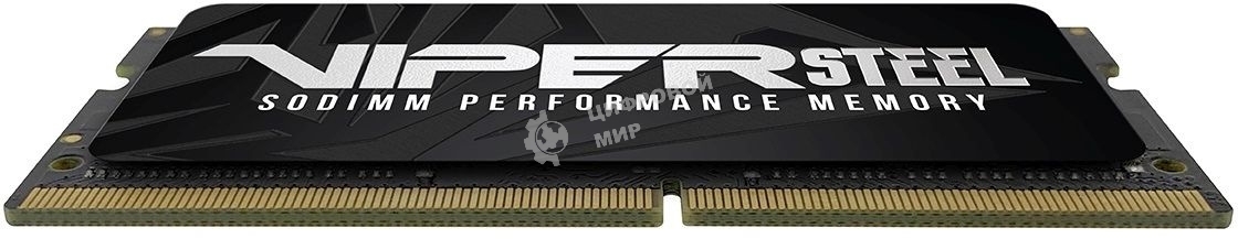 Оперативная память Patriot Viper Steel, DDR4, 8GB (1x8GB), 3200MHz, CL22, с радиатором, черный, SO-DIMM