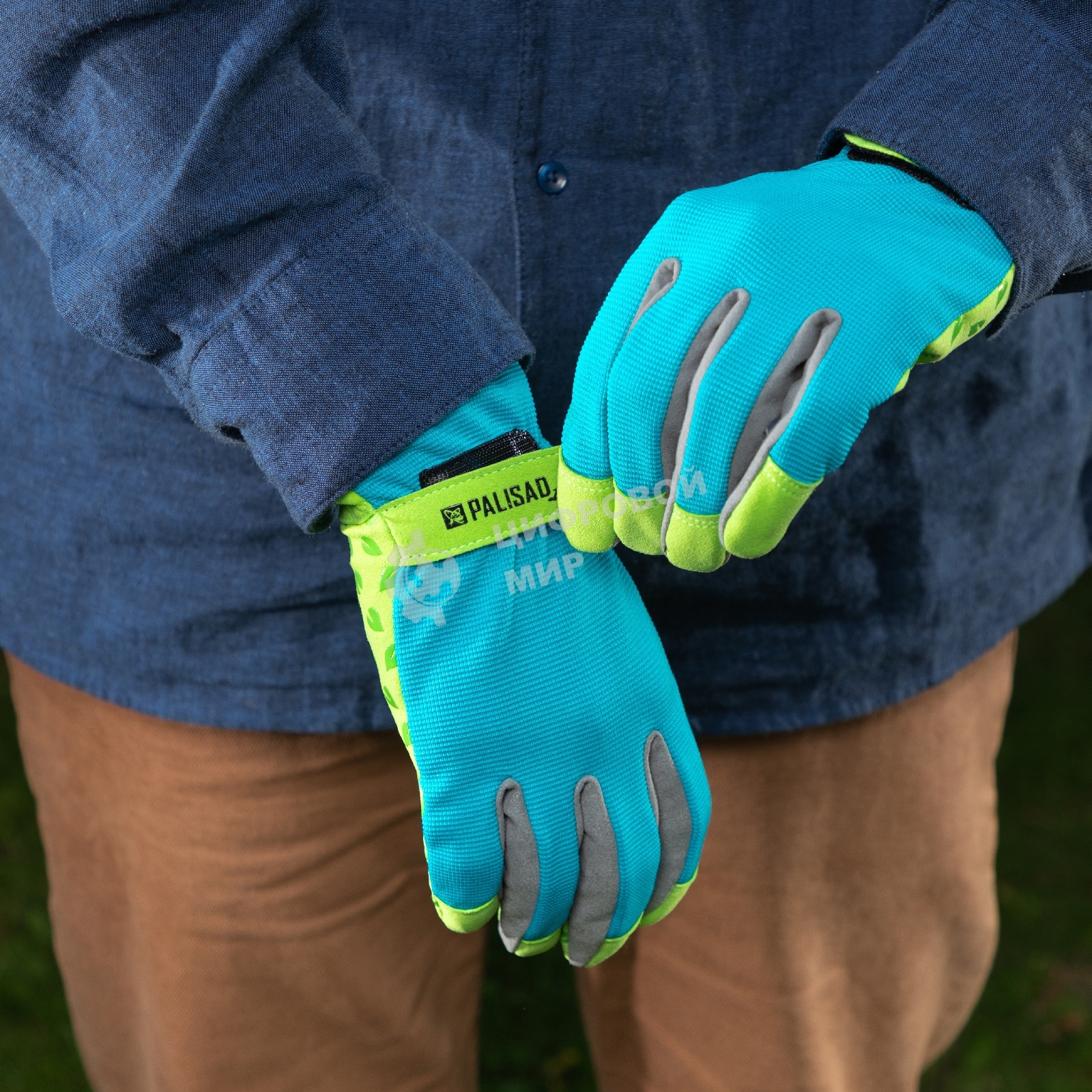 Перчатки садовые Luxe Palisad на липучке, силиконовое нанесение, размер 7
