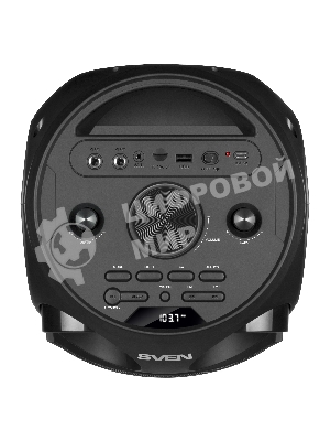 Колонка АС SVEN PS-750, черный (80 Вт, TWS, Bluetooth, FM, USB, microSD, LED-дисплей, 2х4400мА*ч)