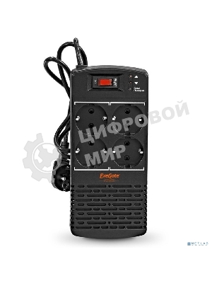 Стабилизатор ExeGate Power AD5000-600 (600VA/300W, диапазон 150...280В, 4 евророзетки)