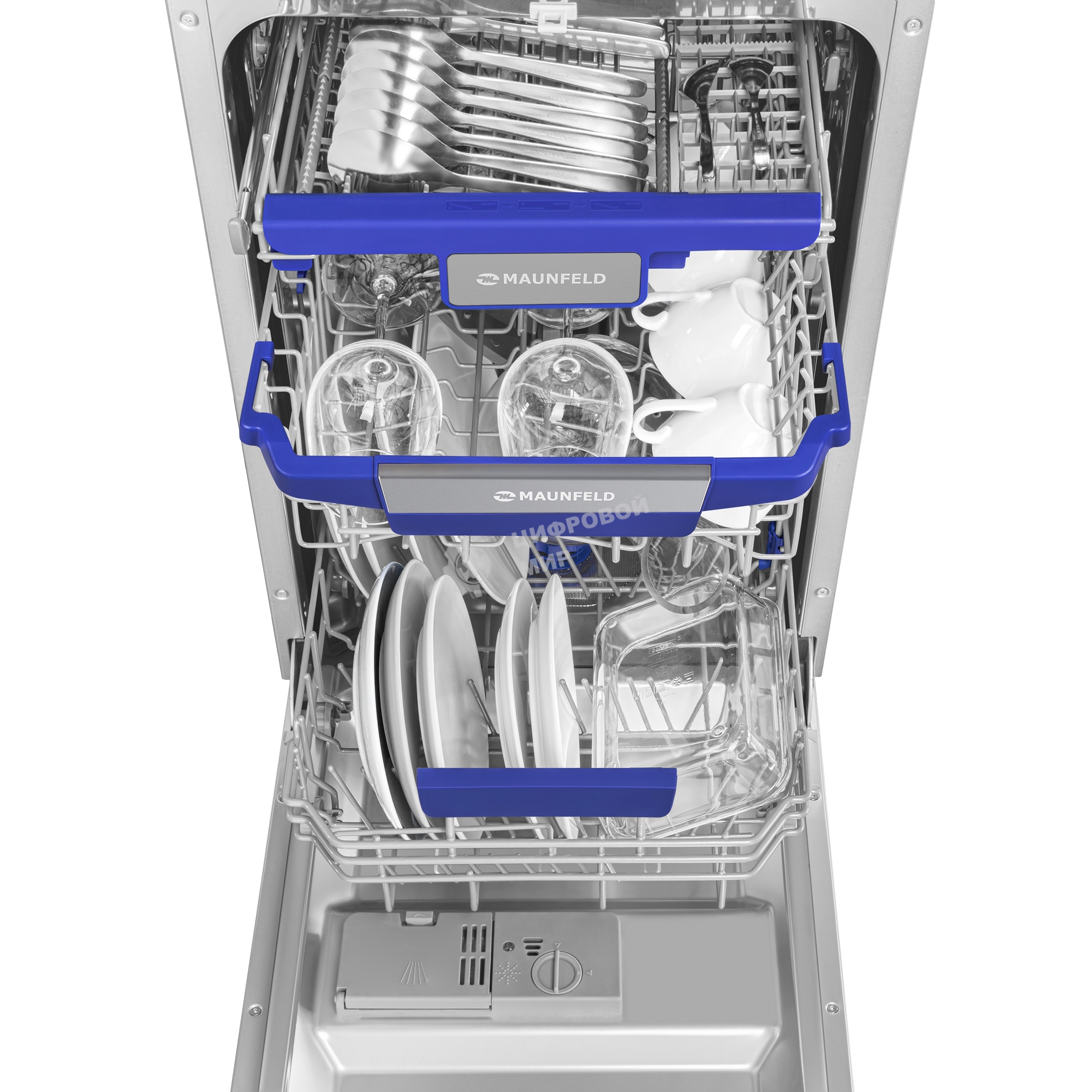 Встраиваемая посудомоечная машина Maunfeld MLP45230, белый, 44.8 см, 10 компл., 47 дБ, класс A++