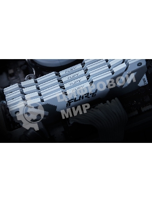 Оперативная память Kingston Fury Renegade, DDR5, 32Gb (1x32Gb), 6400MHz, CL32, DIMM, радиатор, белый