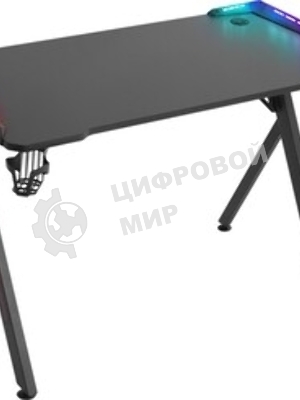 Стол игровой Defender Adamant полка, подвесы, черный, МДФ, RGb
