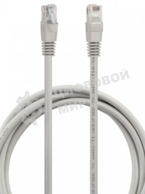 Патч-корд Buro Basic UTP 4 пары cat6 CCA molded 2м серый RJ-45 (m)-RJ-45 (m)