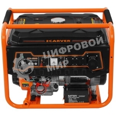 Электрогенератор бензиновый Carver PPG-6500E, 5.5 кВт, 74 дБ, 86 кг