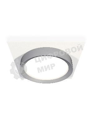 Комплект встраиваемого светильника Ambrella light XC8061004 SWH/MCH белый песок/хром матовый GX53 (C8061, N8121)