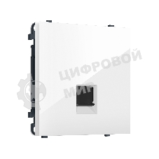 MS112030 Комплект механизма телефонной розетки SIGMA Белый глянец RJ-11 (4P4C) с/ш QUANT PRO (SP1120, PR190)