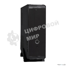 Компьютерный корпус MiniITX ExeGate MI-209 Black, miniITX/mATX, (M400, 80мм), 2хUSB, Audio