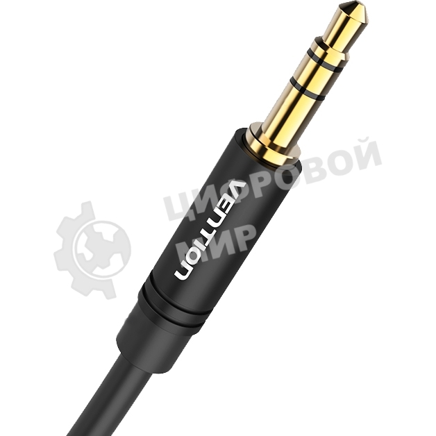 Кабель Vention аудио Jack 3,5 мм M/Jack 3,5 мм M - 0.5м черный