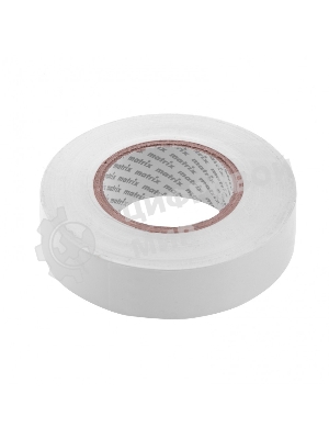 Изолента ПВХ Matrix, 19 мм х 20 м, белая, 150 мкм