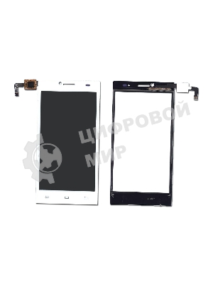 Сенсорное стекло (тачскрин) для DNS S4509, белое