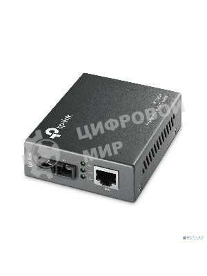 Медиаконвертер TP-Link SMB MC100CM 10/100Mbps RJ45 to 100Mbps multi-mode SC fiber Converter, Full-duplex,up to 2Km, switching power adapter, chassis mountable