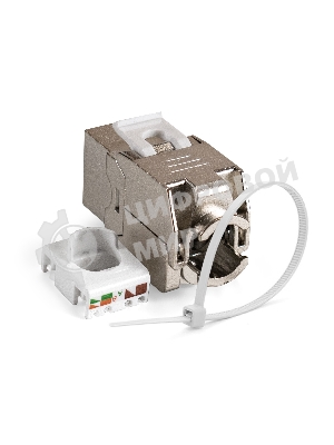 Модуль-вставка Keystone Jack RJ-45 ExeGate KJ-8P8C-SH-C6A-180-TL (Кат.6A, экранированная, 180 градусов, IDC Toolless (без инструмента))