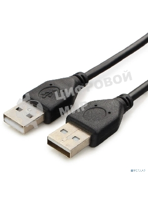 Кабель USB2.0 Cablexpert CC-USB2-AMAM-3M, AM/AM, экран, 28/26AWG, медь, Pro, 3м, черный, пакет
