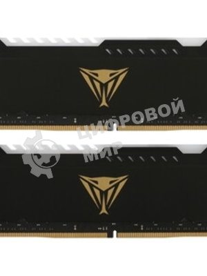 Оперативная память Patriot Viper Steel, DDR4, 64GB (2x32GB), 3200MHz, CL18, DIMM, с радиатором, RGB, черный