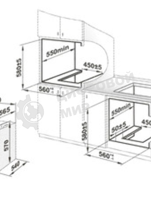 Газовый духовой шкаф Gefest ДГЭ 621-01 Б, встраиваемый