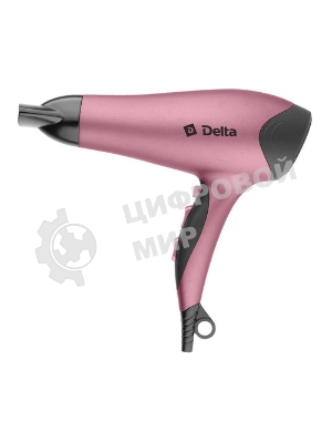 Фен DELTA LUX DL-0941 черный/розовый, 2200 Вт, ионизация