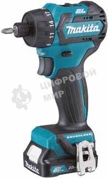 Дрель-шуруповерт Makita DF032DWAE 187263 б\щ 10.8в 2х2ачli-ion(слайд) 6-ти гр1\4'' 0-450\0-1500\м