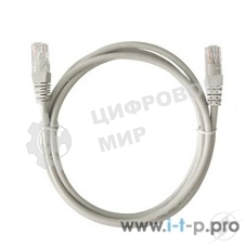 Шнур коммутационный Rexant патч-корд, U/UTP RJ45-RJ45 CAT 5e, PVC, серый, 1,5м