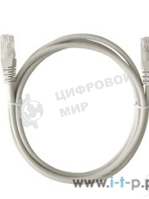 Шнур коммутационный Rexant патч-корд, U/UTP RJ45-RJ45 CAT 5e, PVC, серый, 1,5м