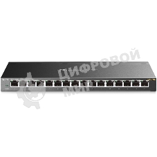 Коммутатор сетевой TP-Link 16-Port Gigabit Easy Smart Switch, 16 Gigabit RJ45 Ports, Desktop Steel Case, MTU/Port/Tag-based VLAN, QoS, IGMP Snooping, Web/Utility Management