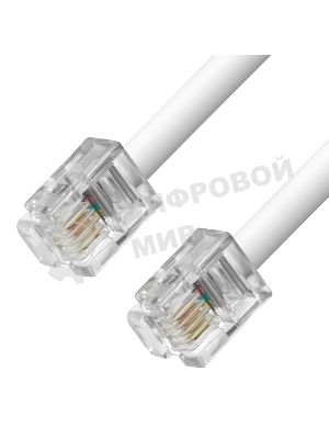 Телефонный шнур Greenconnect удлинитель для аппарата 10.0m GCR-TP6P4C-10.0m, 6P4C (джек 6p4c - jack 6p4c) белый Greenconnect Телефонный шнур удлинитель для аппарата 10.0m GCR-TP6P4C-10.0m, 6P4C (джек 6p4c - jack 6p4c) белый