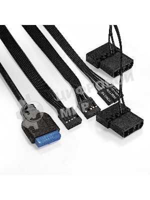 Компьютерный корпус Minitower ExeGate Mistery R2-NPX500 (mATX, БП 500NPX с вент. 12 см, 2*USB+1*USB 3.0, аудио, черный, 1 вент. 12см с RGb подсветкой и полоса на передней панели, боковая панель - закаленное стекло)